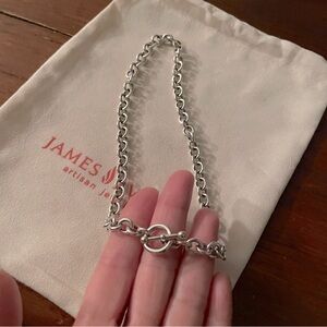 Retired James Avery Sterling Silver Classic Cable Toggle Necklace